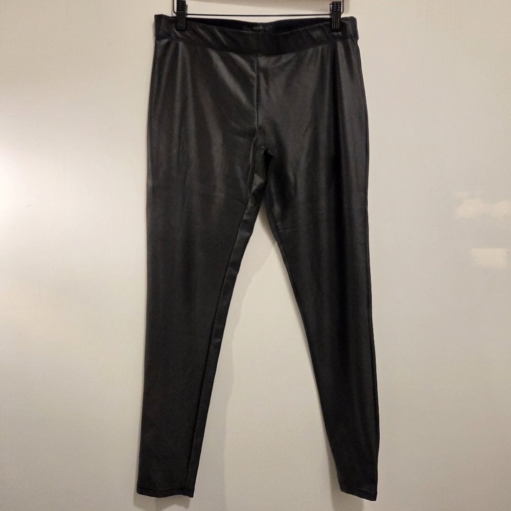 Dynamite Women’s Black Faux Leather Leggings Medium Stretch High Rise - Picture 3 of 5